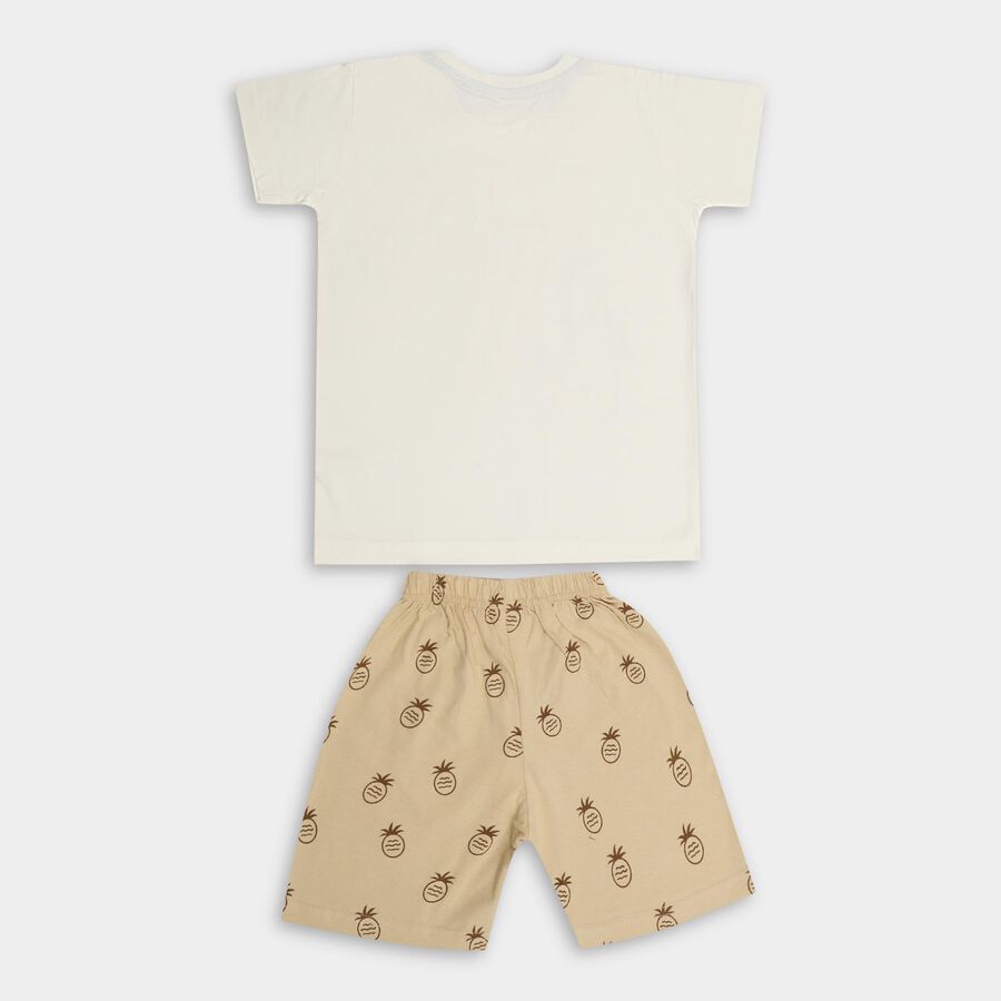 Boys' 100% Cotton Knit Baba Suit , गहरा पीला, large image number null