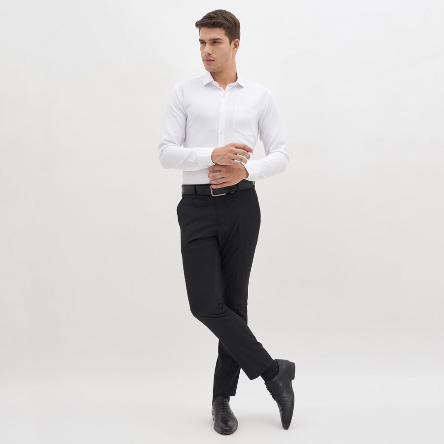 Men's Snow White Classic Formal Shirt, White, large