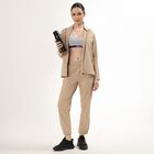 Women's Light Beige High Neck Sportswear Jacket, Beige, small image number null
