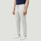 Men's Grey Straight Fit Drawstring Waist Track Pants, एक्रू मिश्रित, small