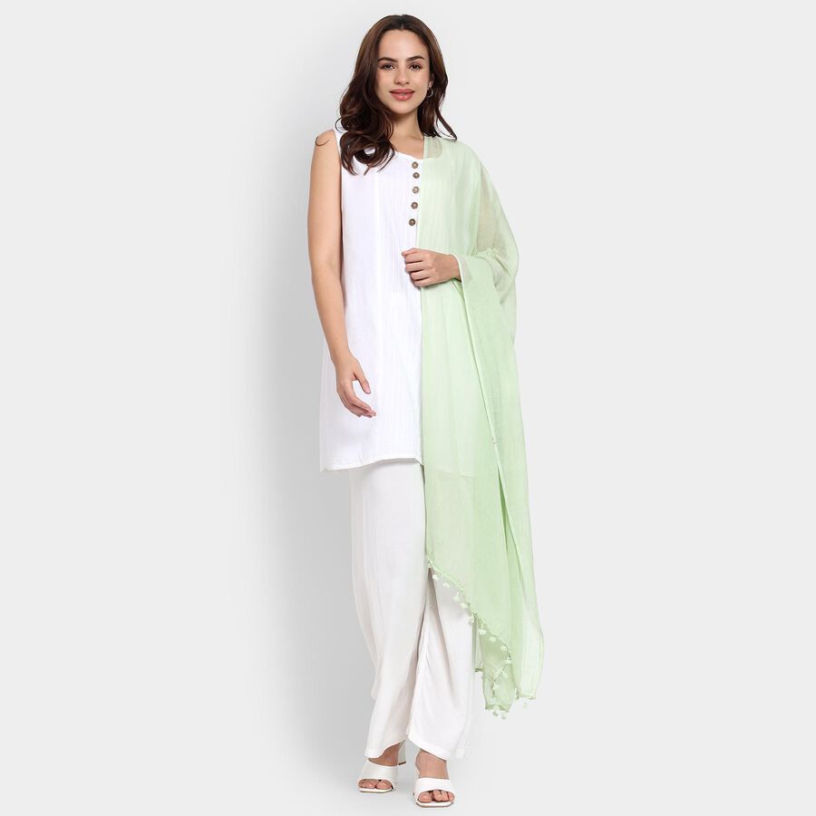 Ladies' Dupatta, हल्का हरा, large image number null