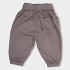 Infants' Muted Taupe Rib Waist Casual Trousers, Dark Grey, small image number null