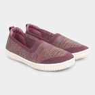 Women's Muted Plum Purple Slip-On Casual Shoes, बैंगनी, small