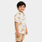 Boys Beige Cotton Casual Shirt, Beige, small
