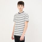 Men's Bright Snow White Round Neck Casual T-Shirt, White, small