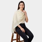 Women's Beige Striped Sequin Work Dupatta, गहरा पीला, small