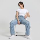 Women's Light Blue Wide Leg Cargo Jeans, Light Blue, small