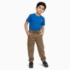 Boys' 100% Cotton Trouser, Khaki, small image number null