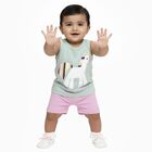 Infants' 100% Cotton Short Set, Light Green, small image number null