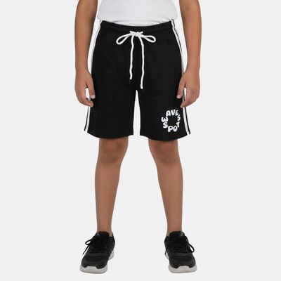 Boys' Black Regular Fit Drawstring Bermuda Shorts