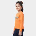 Girls Coral Round Neck Regular Top, मूँगा (कोरल), small