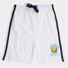 Boys' Grey Regular Fit Graphic Printed Bermuda Shorts, एक्रू मिश्रित, small
