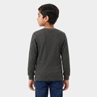Boys' Grey Long Sleeve Thermal, चारकोल, small