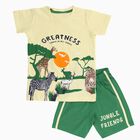 Boys' 100% Cotton Knit Baba Suit, Yellow, small image number null