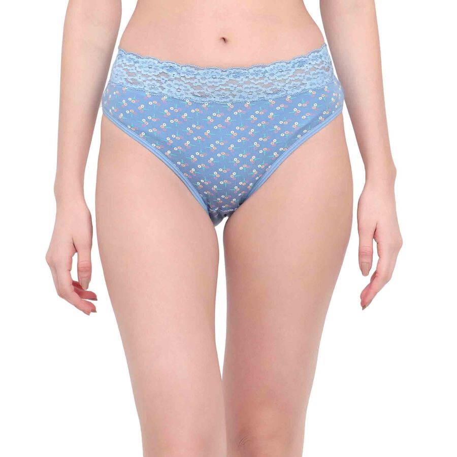 Lace Panty, Mid Blue, large image number null