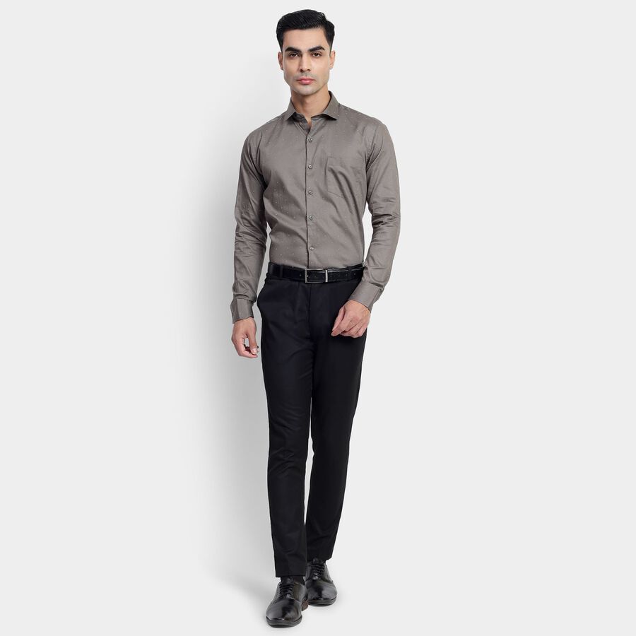 Men's 100% Cotton Formal Shirt, Dark Grey, large image number null