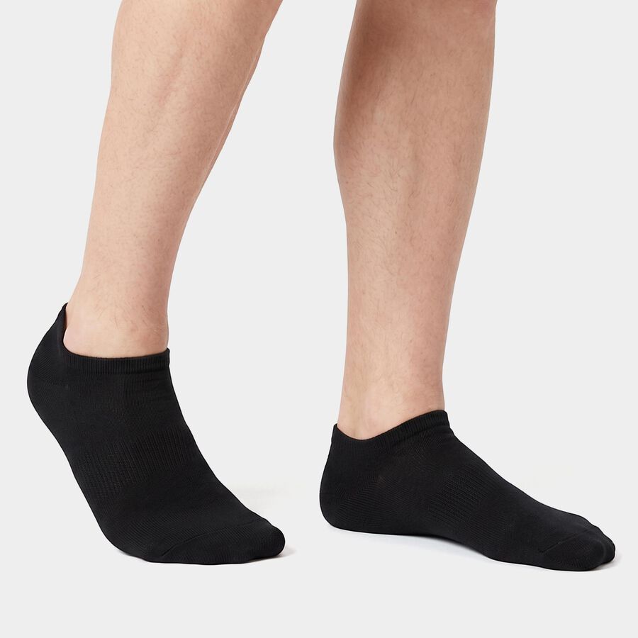 Men's Ankle Length Pack of 3 Socks ( Grey, Charcoal, Black ), चारकोल, large