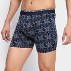 Men's 100% Cotton Trunks , Navy Blue, small