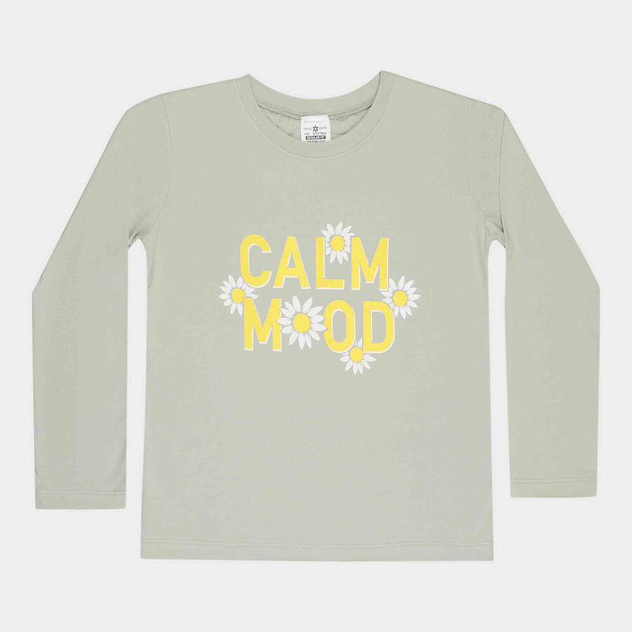 Girls Solid Top, Olive, large image number null