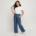 Girls' Jeans, मध्यम नीला, small image number null