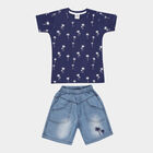 Boys Cotton Baba Suit, Navy Blue, small image number null