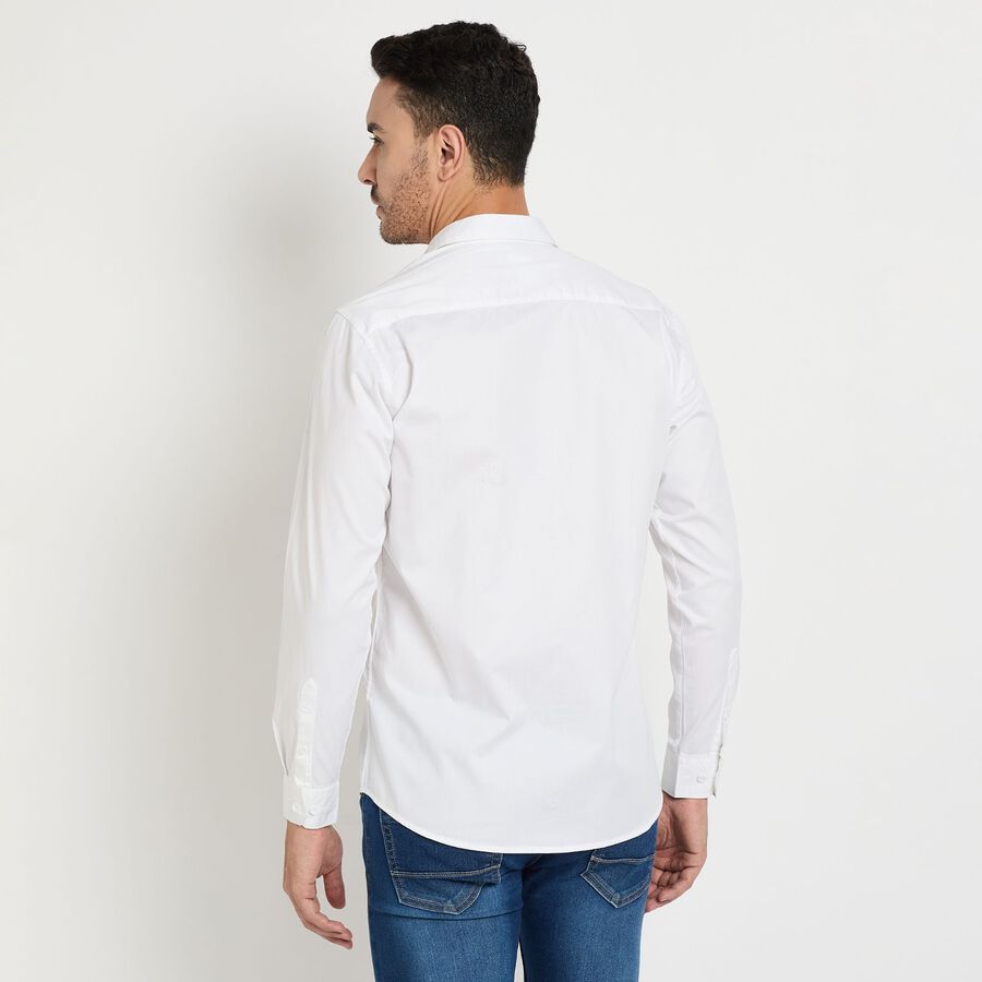 Men's 100% Cotton Casual Shirt, White, large image number null