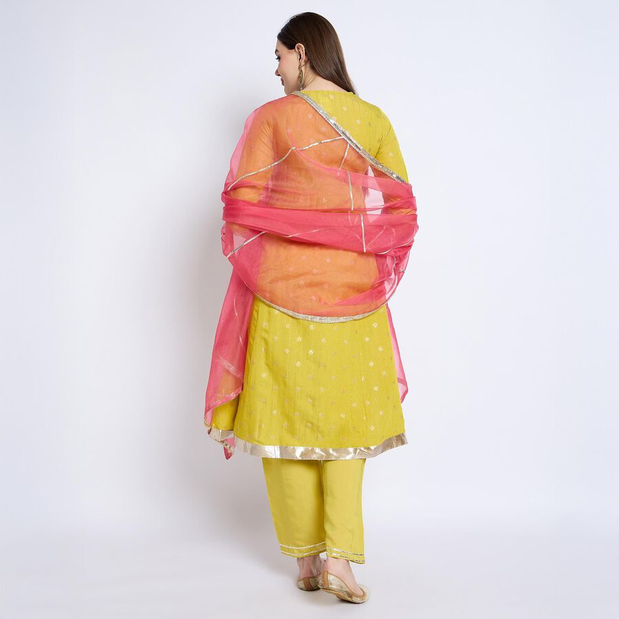 Ladies' Kurta Pyjama Set with Dupatta, ओलिव, large image number null