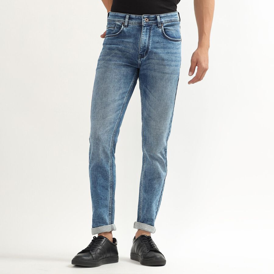 Men's Slim Fit Jeans, Mid Blue, large image number null