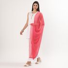Women's Vibrant Pink Crinkled Dupatta, मूँगा (कोरल), small