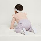 Infants Peach and Lavender Cotton Round Neck Casual Hipster Set, लाइलेक, small image number null