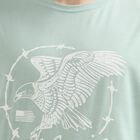 Men's Light Mint Green Round Neck Printed T-Shirt, Aqua, small image number null