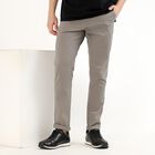 Men's 100% Cotton Slim Fit Casual Trousers, Light Grey, small