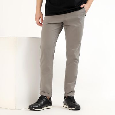 Men's 100% Cotton Slim Fit Casual Trousers