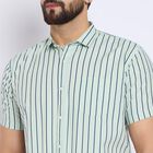 Men's 100% Cotton Casual Shirt , Light Green, small