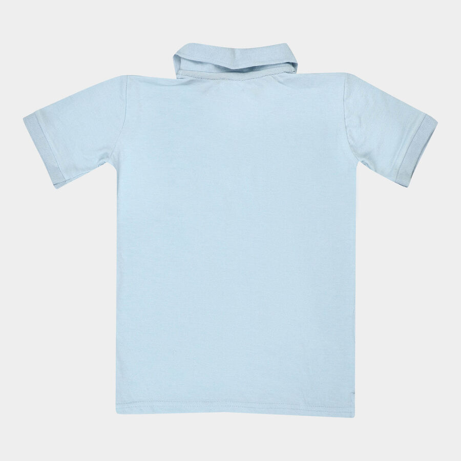 Boys Solid T-Shirt, Light Blue, large image number null