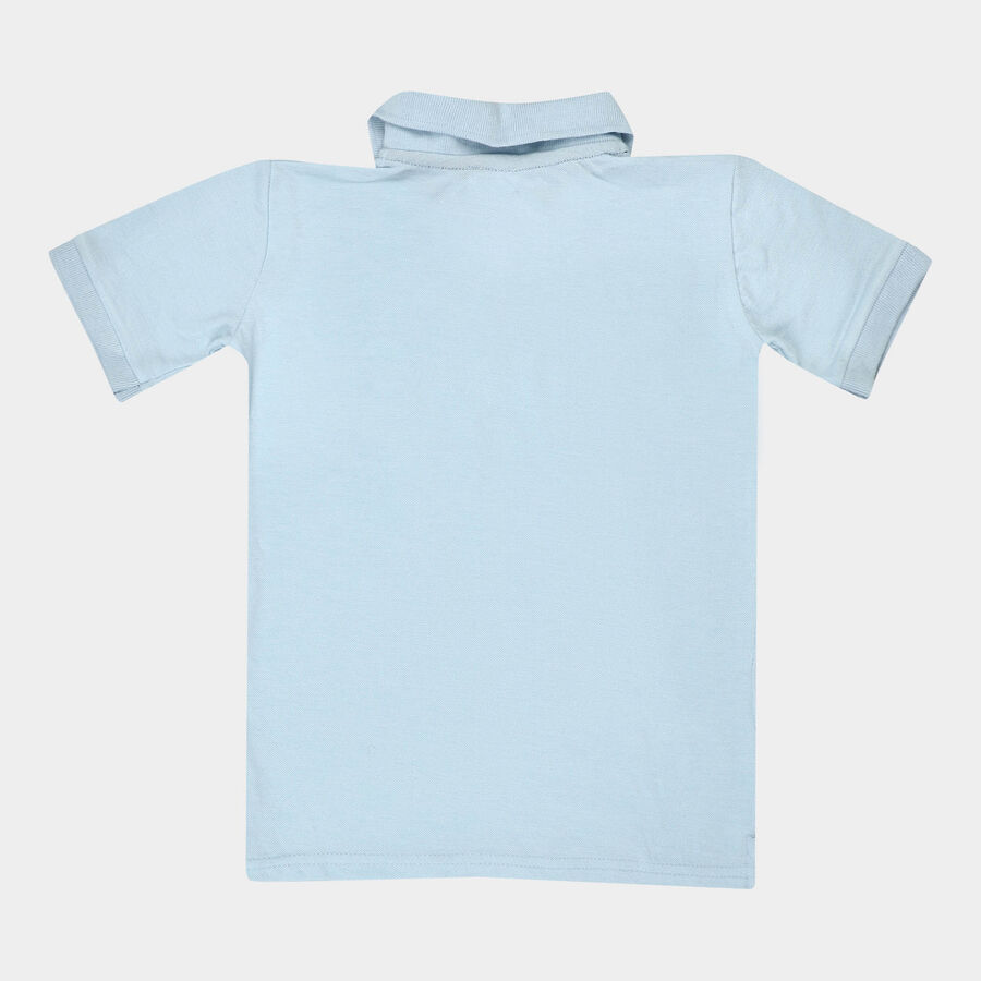 सॉलिड टी-शर्ट, हल्का नीला, large image number null