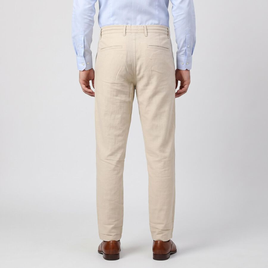 Men's Off White Slim Fit Chino Trousers, Off White, large