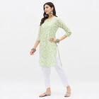Ladies' 100% Cotton Kurta, Light Green, small image number null