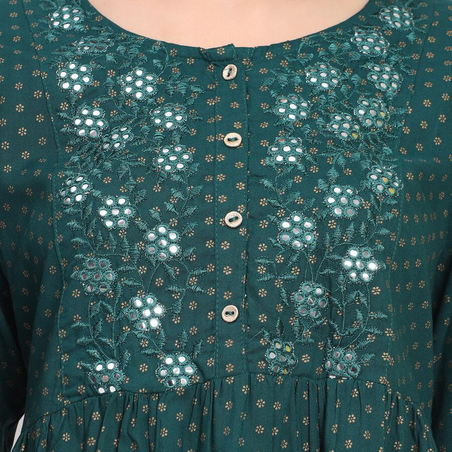 Ladies' Kurti , गहरा हरा, large image number null