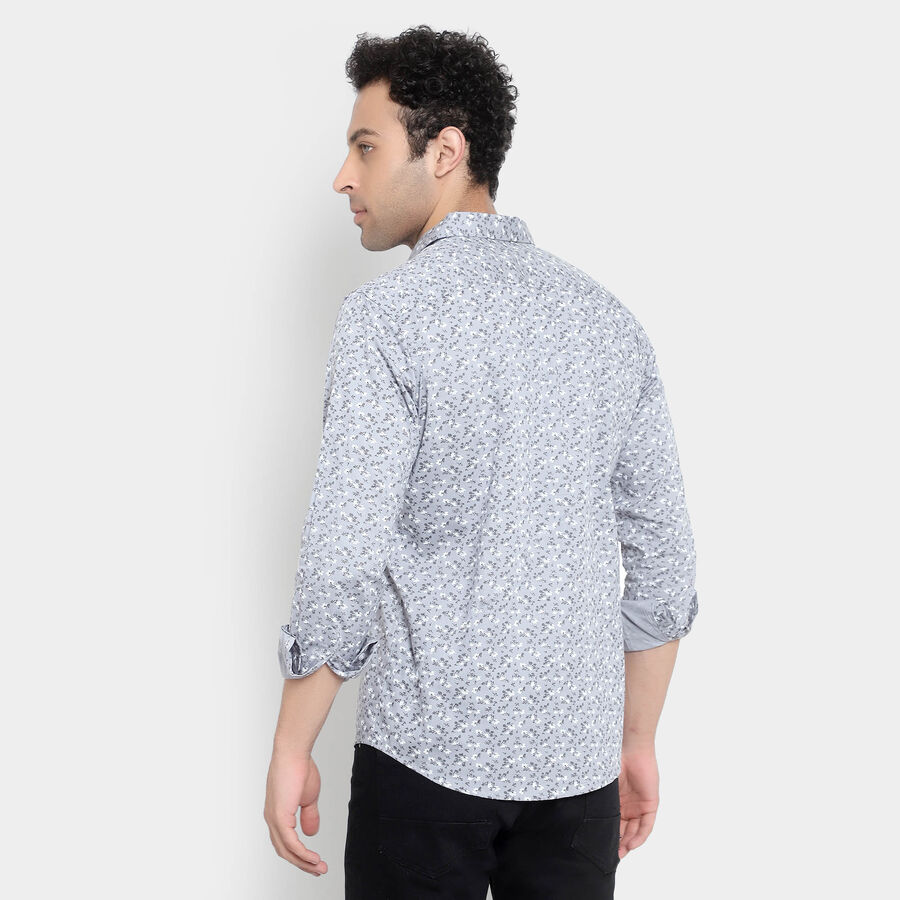 Cotton Casual Shirt, Light Grey, large image number null