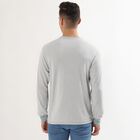Men's Light Grey Crew Neck Casual T-Shirt, Light Grey, small image number null