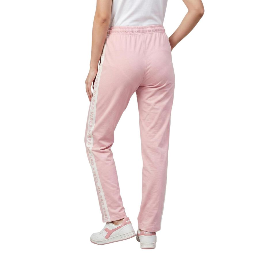 Women's Lilac Straight Fit Side-Tape Track Pants, Lilac, large