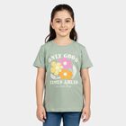 Girls' T-Shirt, हल्का हरा, small