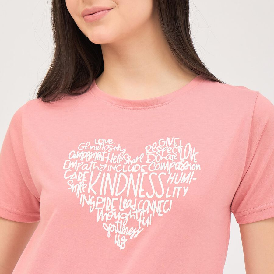 Ladies' Round Neck T-Shirt , Pink, large image number null
