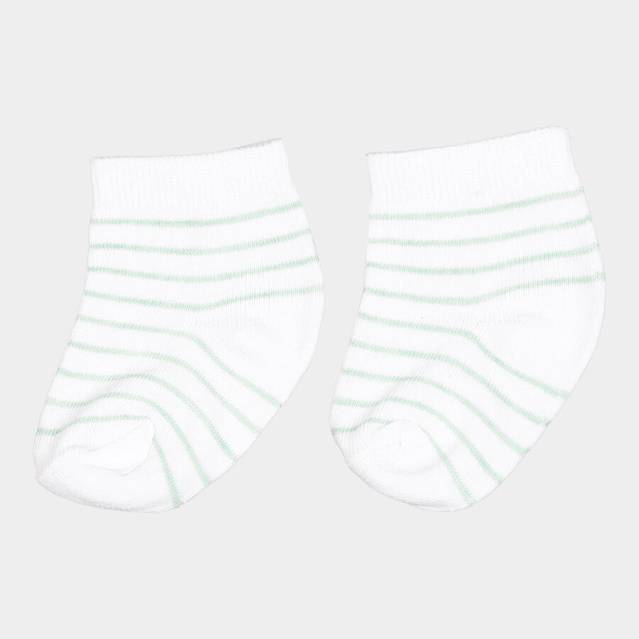 Infants Cotton Solid Socks, Light Green, large image number null