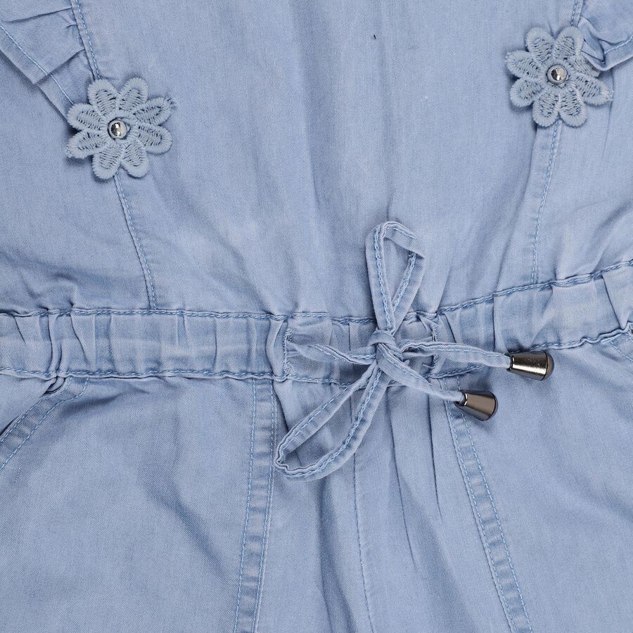 Girls' Jump Suit , मध्यम नीला, large image number null