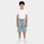 Boys' Light Blue Relaxed Fit Cargo Style Jamaican Shorts, Light Blue, small