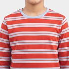 Boys Maroon Crew Neck Regular T-Shirt, Maroon, small