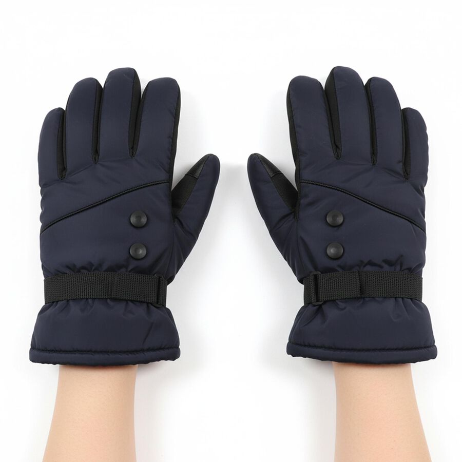Men's Gloves, नेवी ब्लू, large