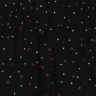 Girls' Black Cotton Blend Pyjama, Black, small